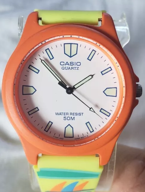 Unique Bright Colored Early 90s Casio Wristwatch. UNTESTED