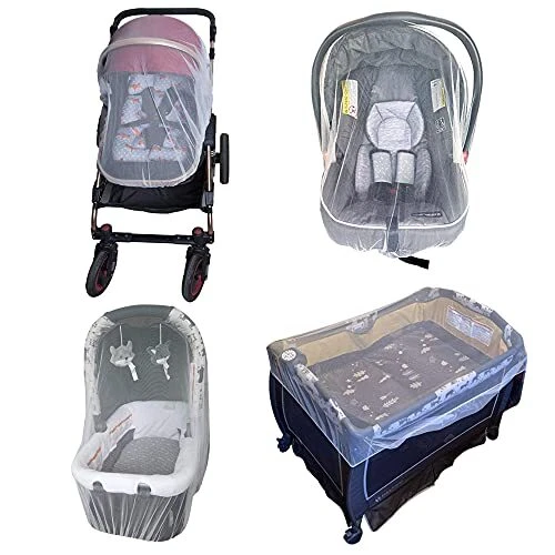 Durable Baby Stroller Mosquito Net - Perfect Bug Net for Strollers, White