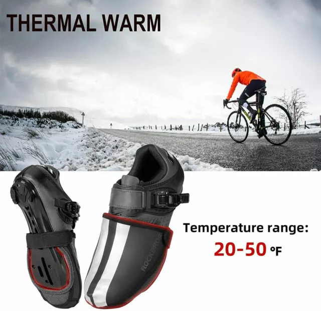 ROCKBROS Waterproof Warmers Bicycle Overshoes Cycling Shoe Covers Thermal Toe 2