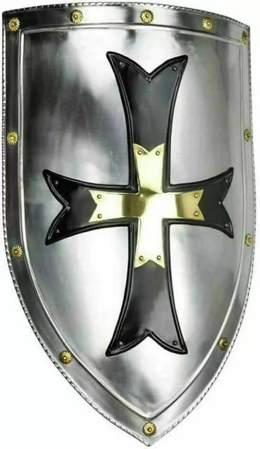 Knight Medieval heater shield SCA LARP WASTER 18guage Battle Armor Sheild Replic