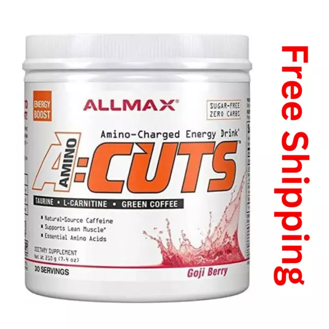 ALLMAX Nutrition A: CUTS, bebida energética cargada de aminoácidos, naranja ártica, 210 g