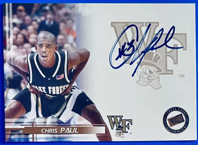 2005 Press Pass Chris Paul Rookie Auto Autograph RC Wake Forest Hornets