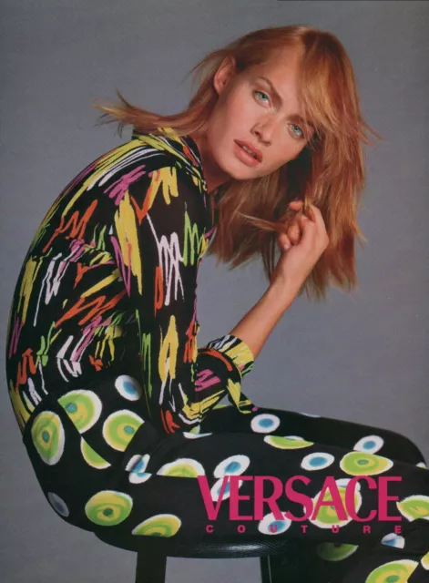 VERSACE collection Magazine Print Ad Advert AMBER VALLETTA Richard Avedon 1996