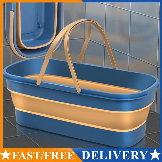 Collapsible Bucket Foldable Rectangular Multi-Use Household Cleaning Accessories