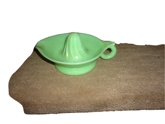 Vintage McKee Jadeite Green Glass Reamer / Juicer Marked Vintage McKee Jadeite Green Glass Reamer / Juicer Marked