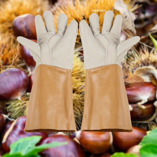 Gartenhandschuhe, schützende Arbeitshandschuhe aus PU-Leder für die