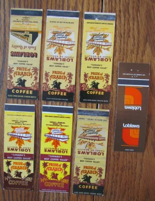 Loblaws Supermarket (Hq: Toronto, Ontario) (7 Different Matchbook Covers) -F9