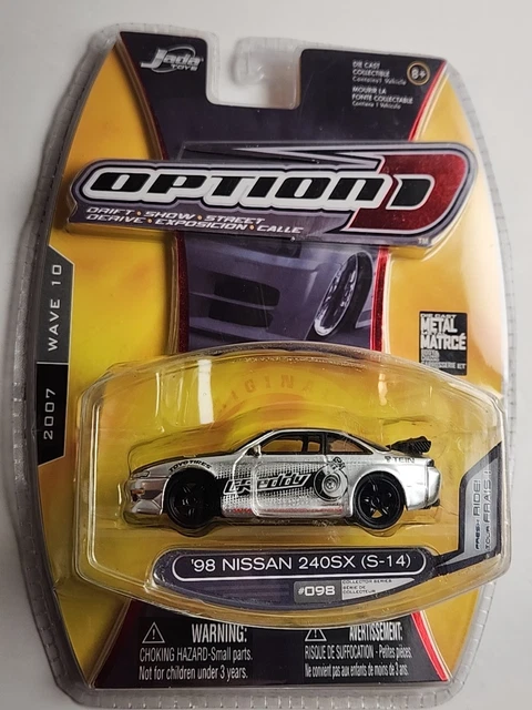 2007 WAVE 10 Jada Toys Option D - '98 Nissan 240 SX (s-14) 1:64