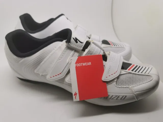 SPECIALIZED Sport RD Mens Cycling Shoes UK Size 10.5 EU 45 (BNIB) White Silver