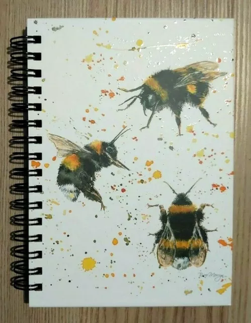 Bees Cover Notebook (A6) by Bree Merryn- Spiral Bound/Hard Cover/ Lined pages