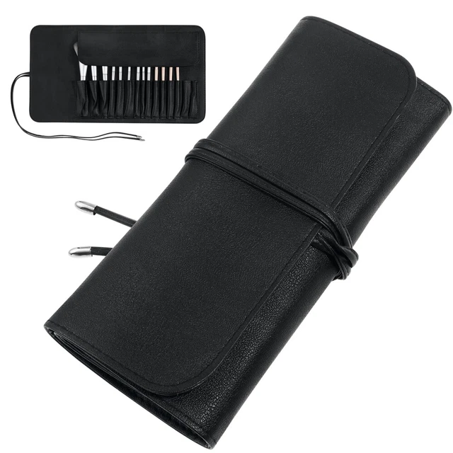 Kunstleder-Kosmetikbehälter Für Make-up-Pinsel – 17,5x6,5x6,5 Cm, Reise-Organizer