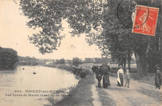 Cpa 94 Nogent Sur Marne / Les Bords De La Marne Vers L'ile De Beaute