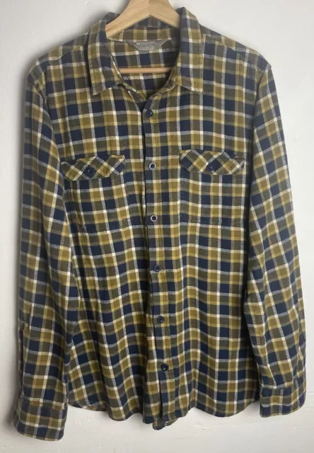 Mountain Warehouse Mens Flannel Long Sleeve Shirt 100% Cotton Breathable