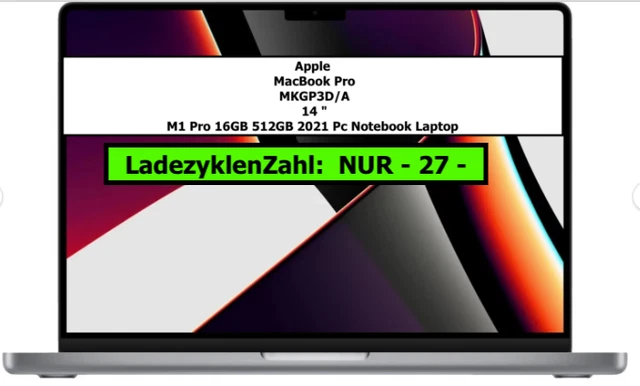 Apple MacBook Pro MKGP3D/A 14"" M1 Pro 16 GB 512 GB - 2021 - computer portatile MAC