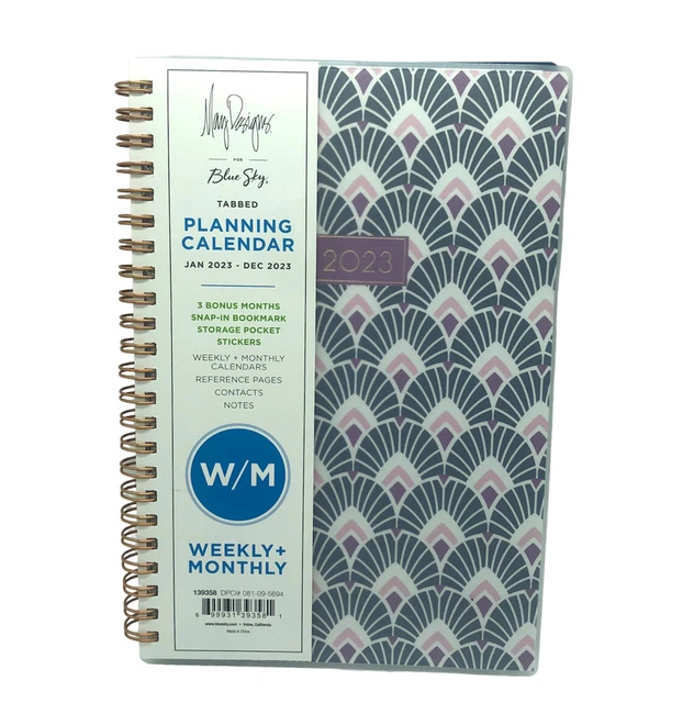 BLUE SKY W/M 2023 Planning Calendar 5” X 8” May Designs Frosted