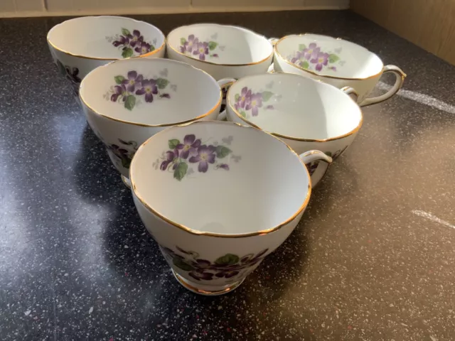 “Duchess” Vintage Bone China “Violetta” Pattern. Tea Set + Ainsley Sugar Bowl.