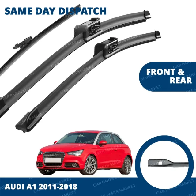 Front/Rear Windscreen 24" 16" 15" Wiper Blades For Audi A1 (3 door) 2010-2018