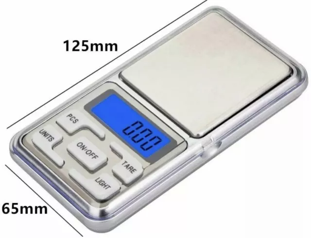 Bilancino Mini Bilancia di Precisione Digitale 0,01 - 200 Grammi Lcd Tara 3