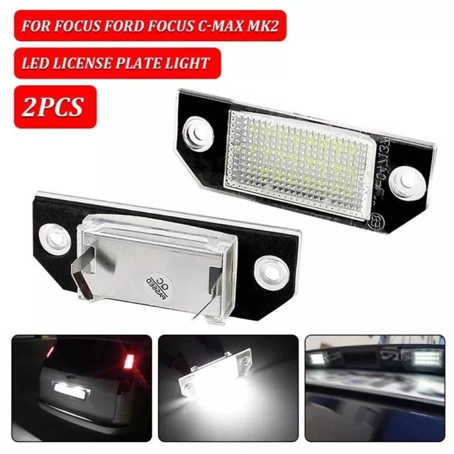 2X 12V Auto LED Kennzeichenbeleuchtung 24SMD Für Ford Focus C-MAX MK2 2003-2008