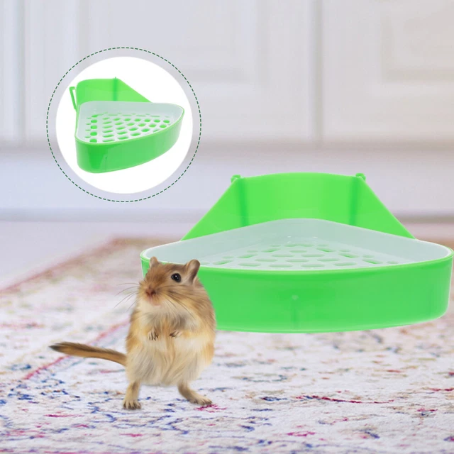 Caja de esparcimiento de ratas conejillos de indias cubo de basura hámster inodoro para gatos