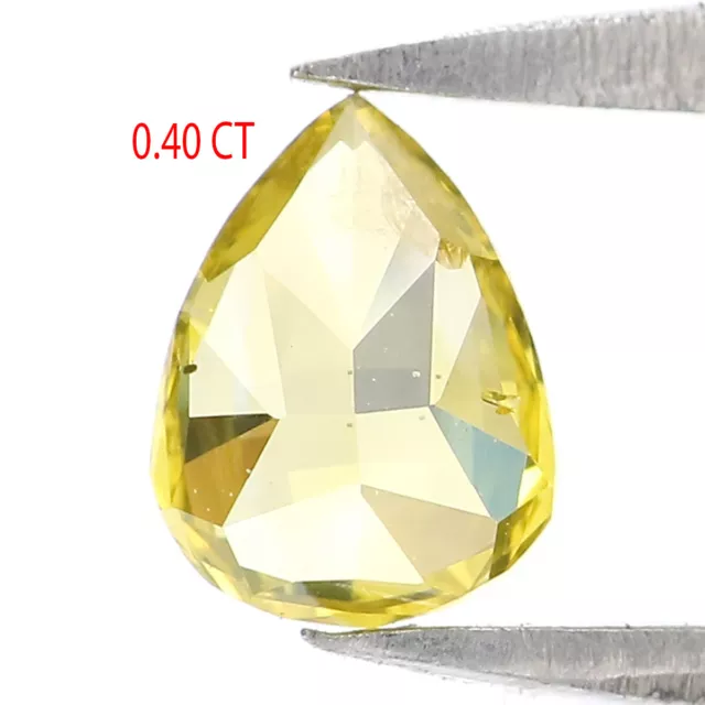 Natural Loose Diamond Greenish Yellow Color Pear Clarity SI2 0.40 Ct L6514 2