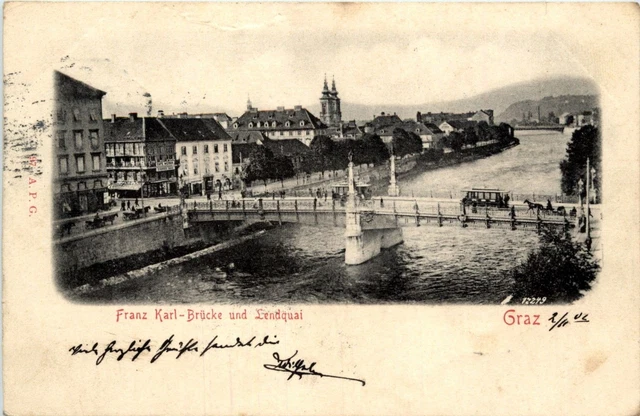 Graz/Steiermark - Franz Karl-Brücke und Lendkai -335910