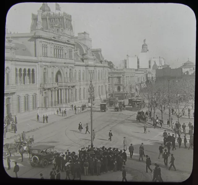 Glass Magic Lantern Slide GOVERNMENT BUILDING BUENOS AIRES C1910 PHOTO ARGENTINA