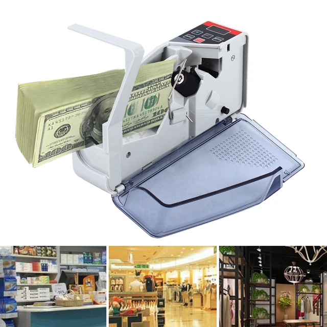 2W PORTABLE HANDY Bill Cash Money Count Machine Banknote Currency Money ...