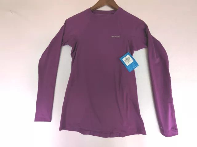 New Columbia Purple Size Small Midweight Omni Shade Long Sleeve Top $50 Athlete