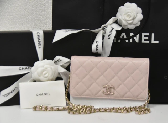 New CHANEL 23S Wallet on Chain BOW Caviar Leather Black WOC Bag