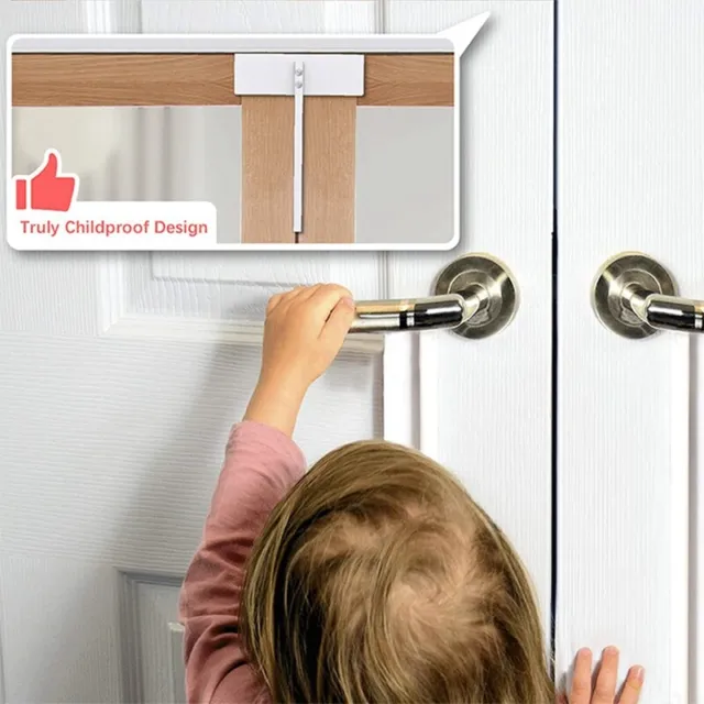 1Pcs Metal Bifold Door Lock -  Door Child Safety Locks Keep Toddler,8049