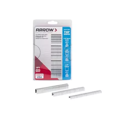 ARROW 50MP Heavy Duty T50 Staples Multipack, Multi Pack (1875), Multicolor