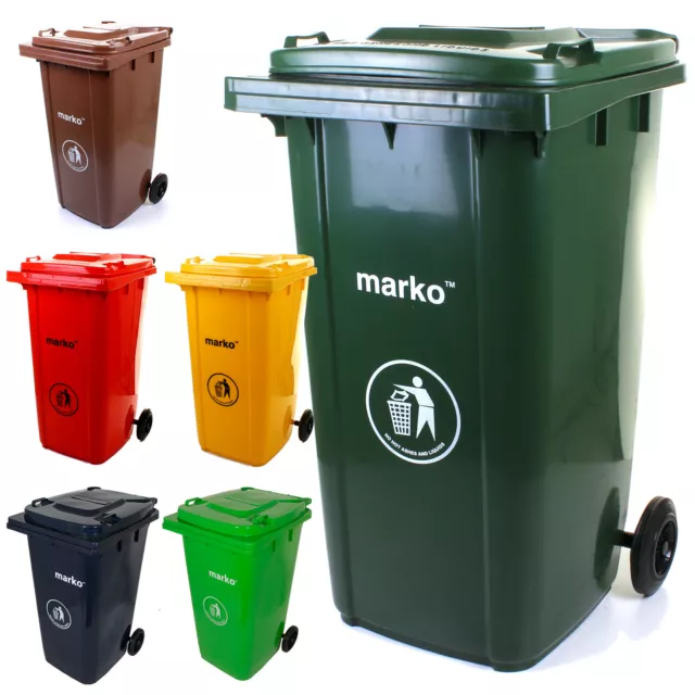 Wheelie Bin 120L/240L Household Council Rubbish Recycling Outdoor Waste Recycle