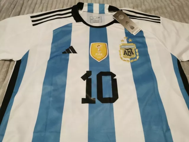 Messi Argentinien Adidas Katar 2022 WM Trikot Größe S neu  ️