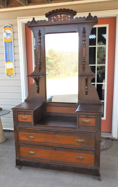 19th Century Eastlake Vanity and Mirror