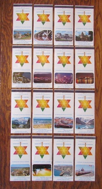 Complete Set: Bank Of Nova Scotia (16 Matchbook Covers)  Canadian Scenes -L20