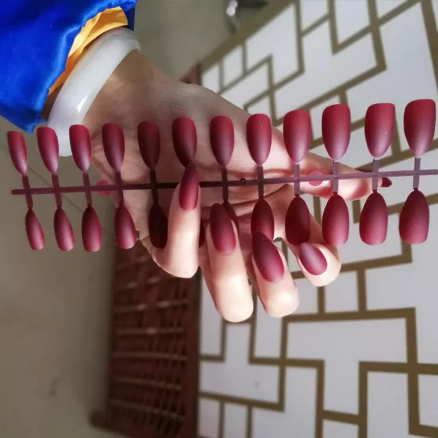 24 Uds. Uñas Postizas De Bailarina Francesa Decoración De Manicura De Uñas <