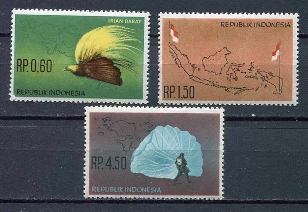 38178) INDONESIA 1963 MNH** Irian Barat 3v