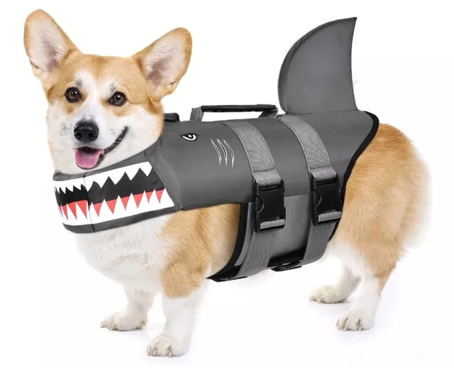 Dog Life Jacket / Coat Swimming Vest Shark Dog Safety Lifejacket Pet Ripstop