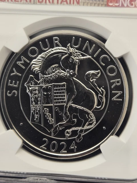 2024 GREAT BRITAIN 5Pd Ngc Ms69 Dpl Tudor Beasts Seymour