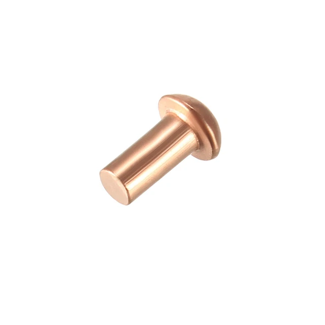 200Pcs 5/64" x 5/32" Tête ronde Cuivre Solide Rivets Attaches