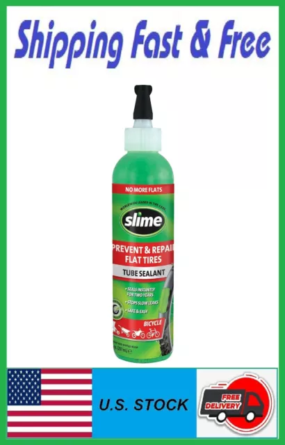 Slime 10003 Bike Tube Puncture Repair Sealant, Prevent and Repair, Suitable for