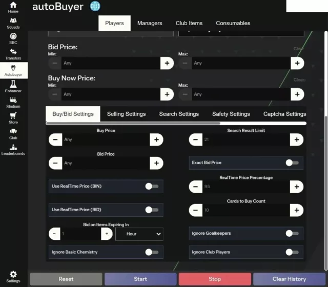 Futinator - Ultimate sniping tool / autobuyer / bot for FIFA 24