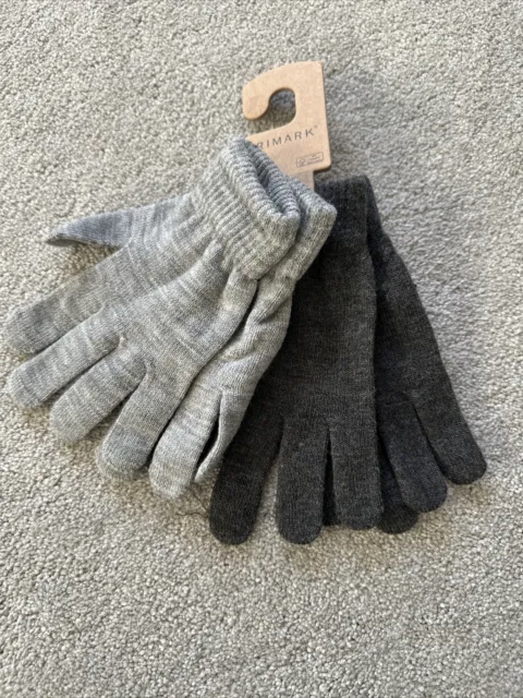 Ladies Grey Cosy Gloves x 2 BNWT