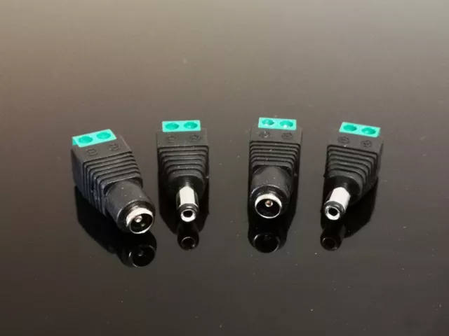 2pair 12V DC Power CCTV Camera Male Female Connector Adapter Plug Jack Socket