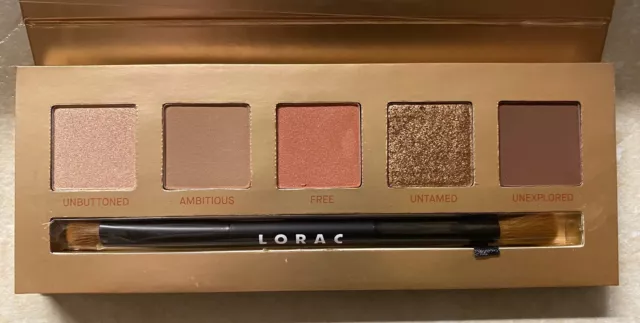 Lorac Unzipped Brazen Eye Shadow Palette with Dual-Ended Brush NEW*