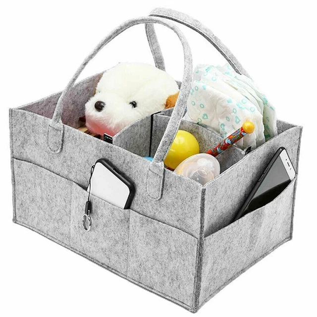 Borsa Portaoggetti Pannolino Conservazione Portatile Bambini Portante Grigio