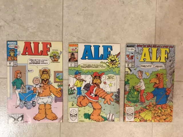 3 ALF Comic Books Marvel 1989 Oct Nov Dec Vol 1 Issue 20 21 23 Comics lot