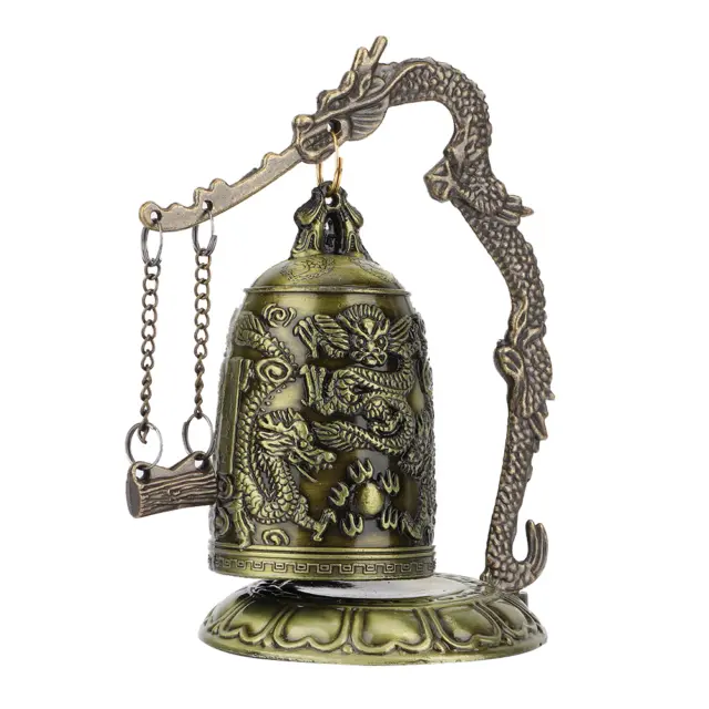 Vintage Dragon Bell Hang Decoration Buddhist Bell Ornament Home Office HH0