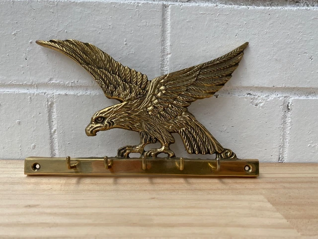 Brass Eagle Hanger Hooks Key Holder Wall Mount Hampton Brass Vintage